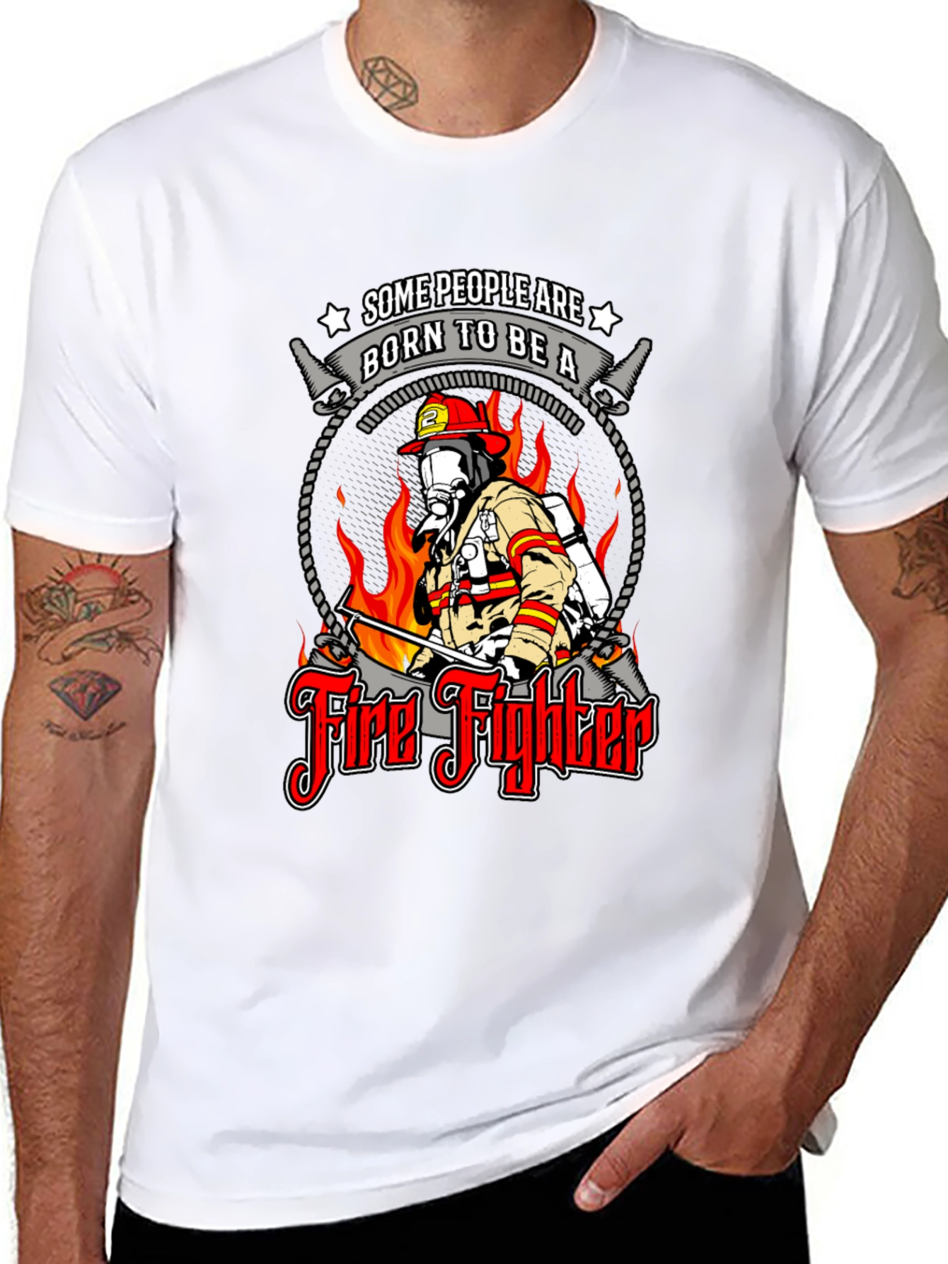 Born to Be a Firefighter Graphic T-Shirt