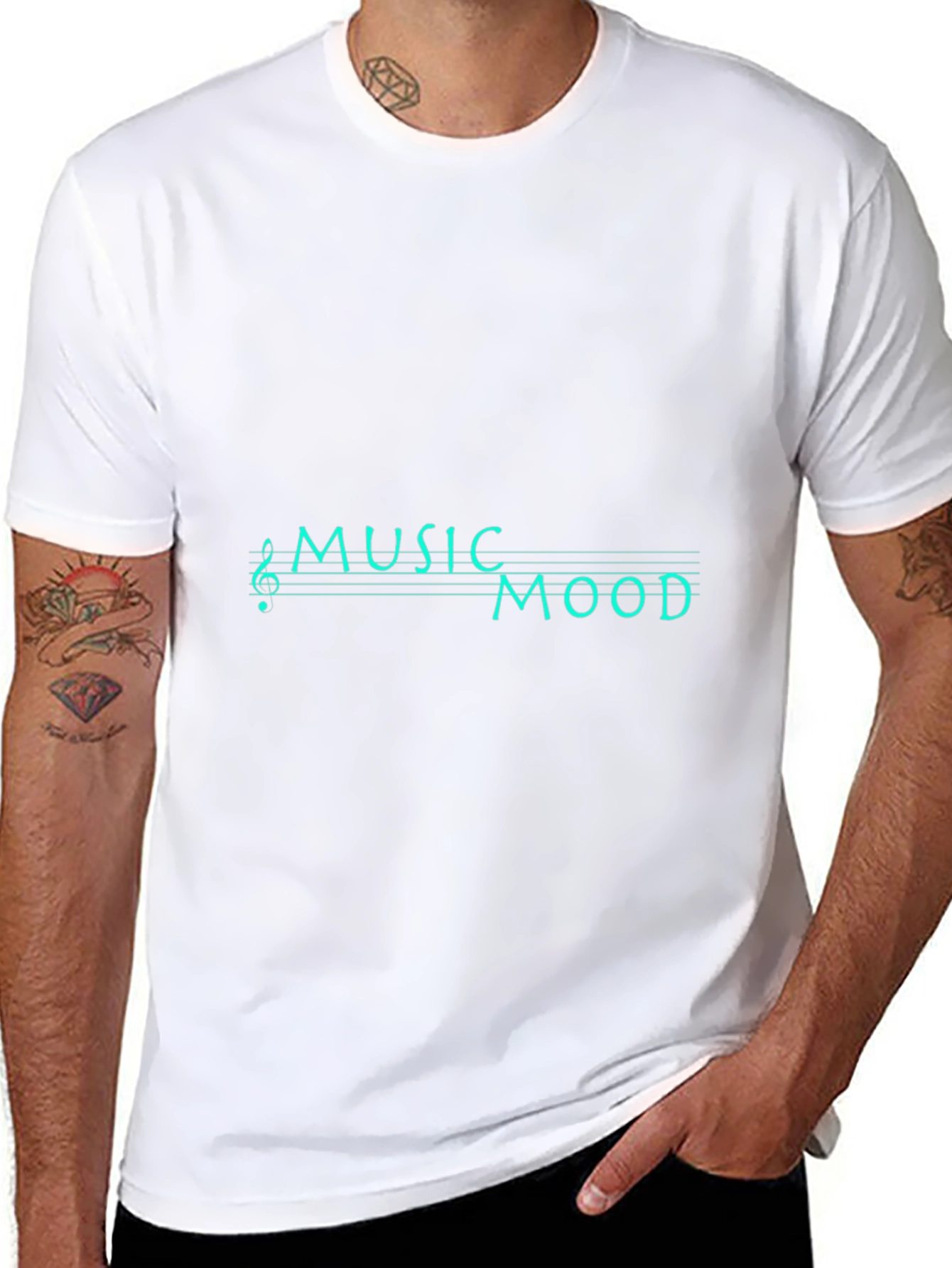Music Mood Graphic Black T-Shirt