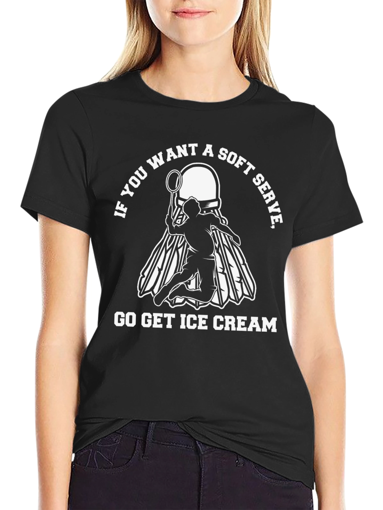 Soft Serve Badminton T-Shirt - Ice Cream