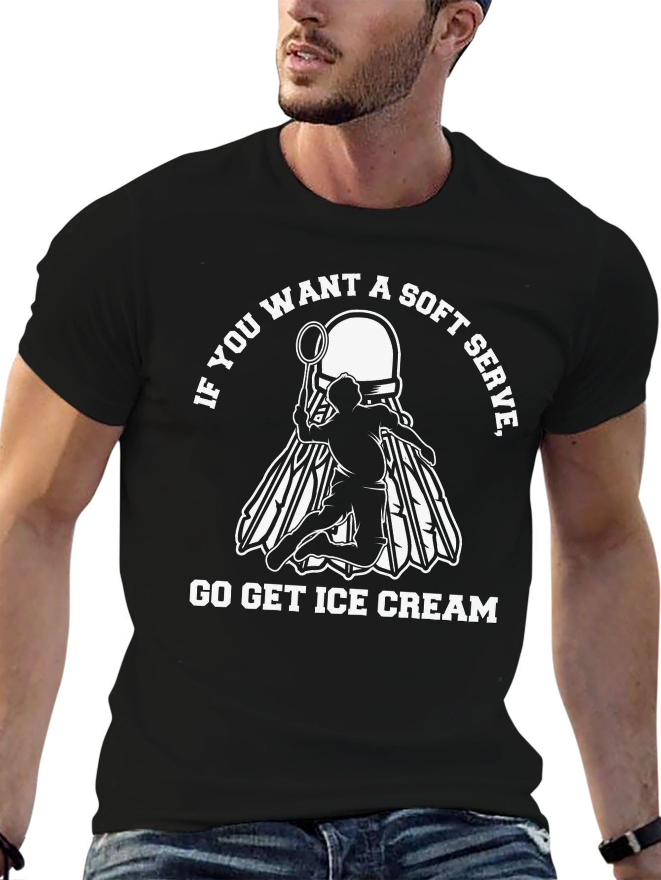 Soft Serve Badminton T-Shirt - Ice Cream