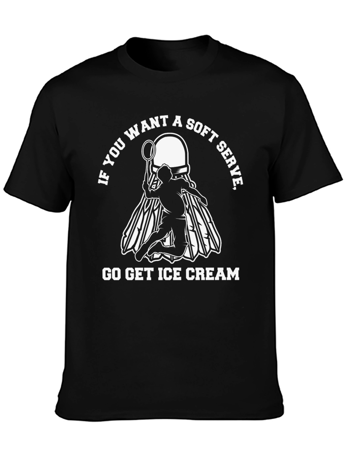 Soft Serve Badminton T-Shirt - Ice Cream