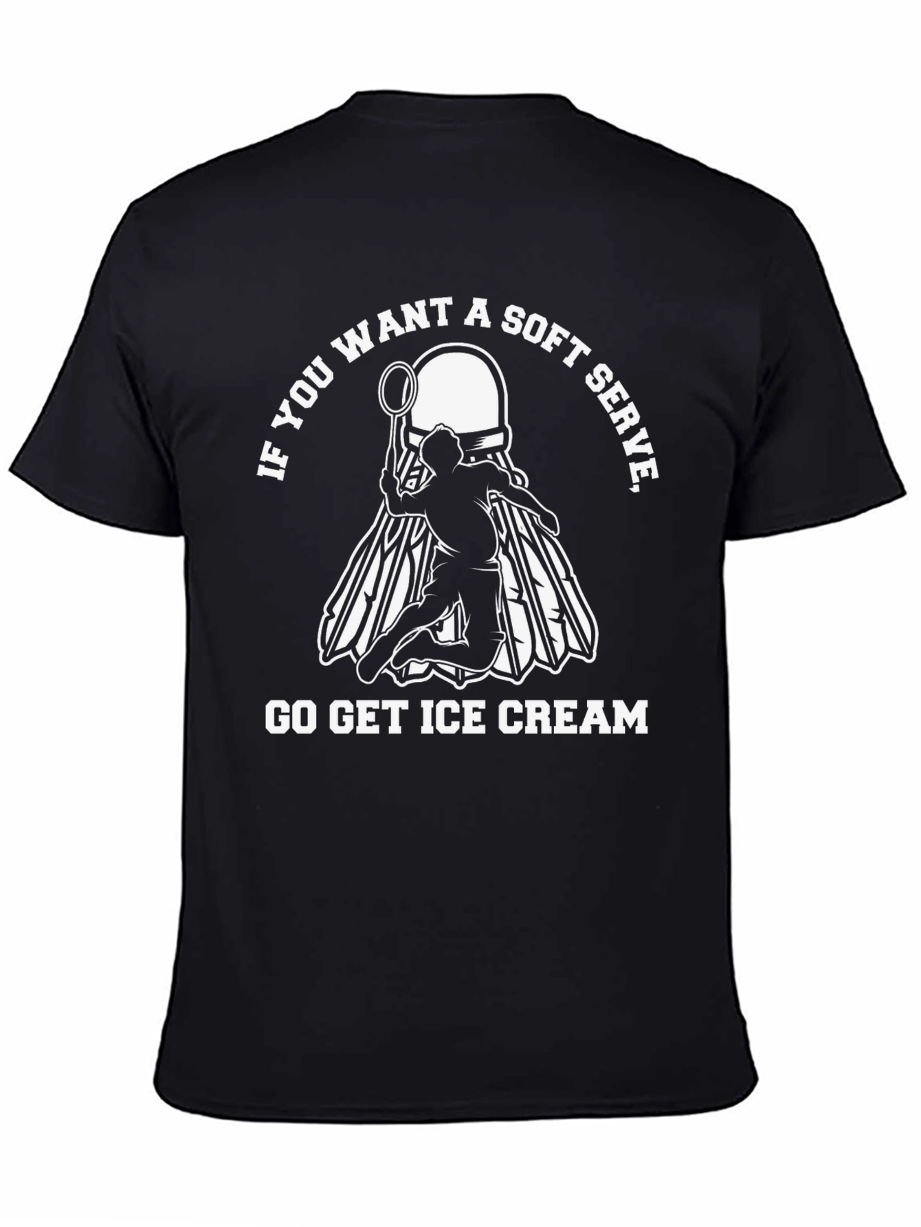 Soft Serve Badminton T-Shirt - Ice Cream