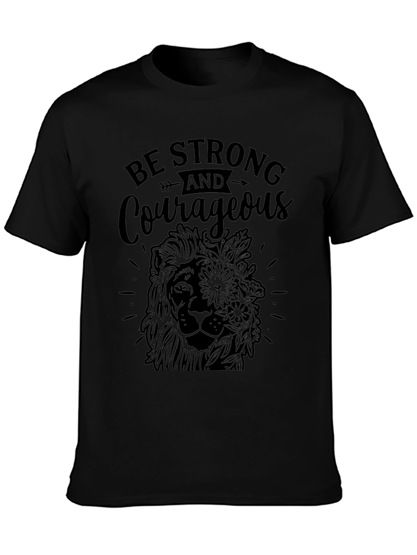 Strong & Courageous Lion Graphic Tee