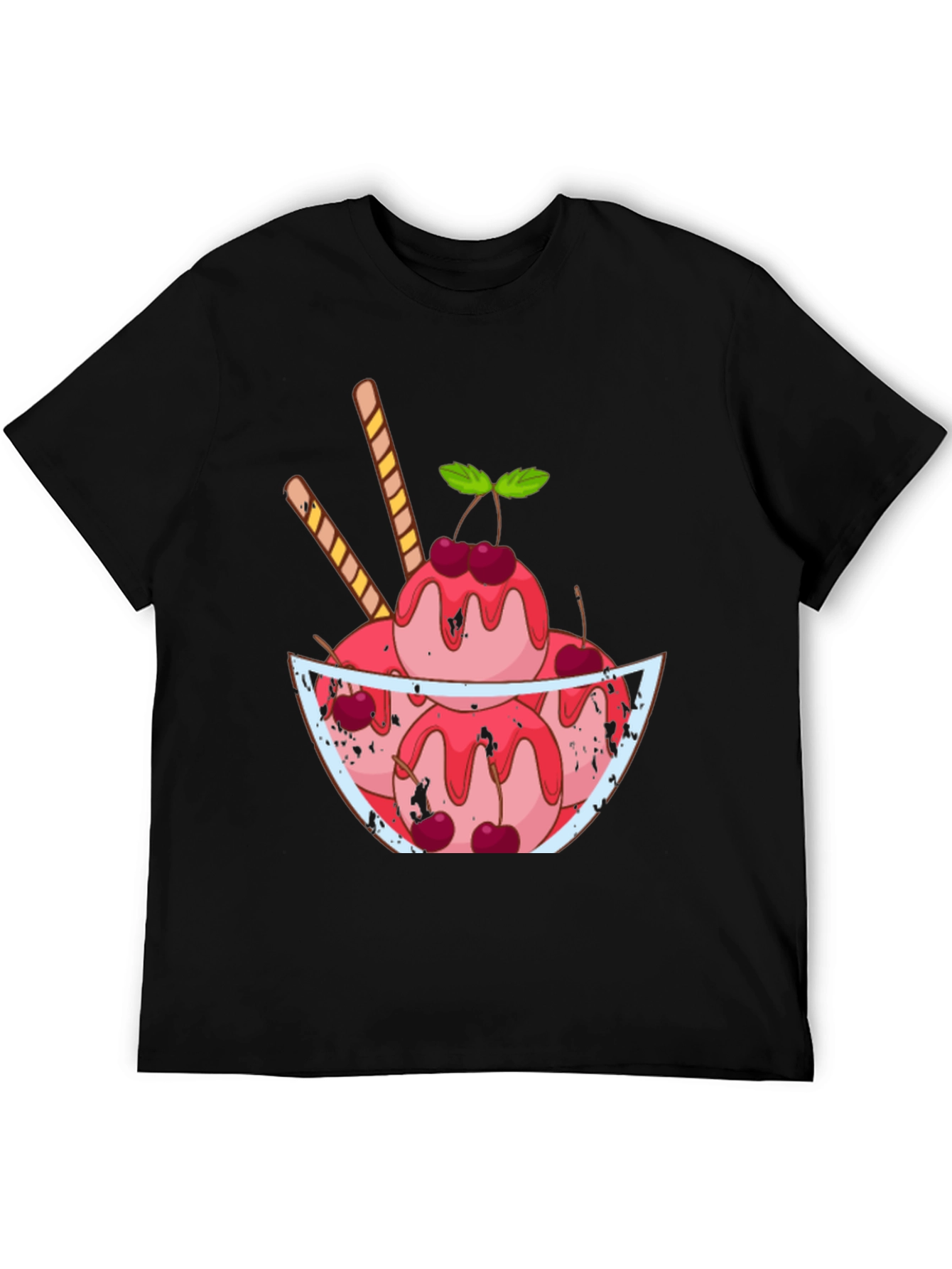 Ice Cream Sundae Graphic Tee - Fun Dessert T-Shirt