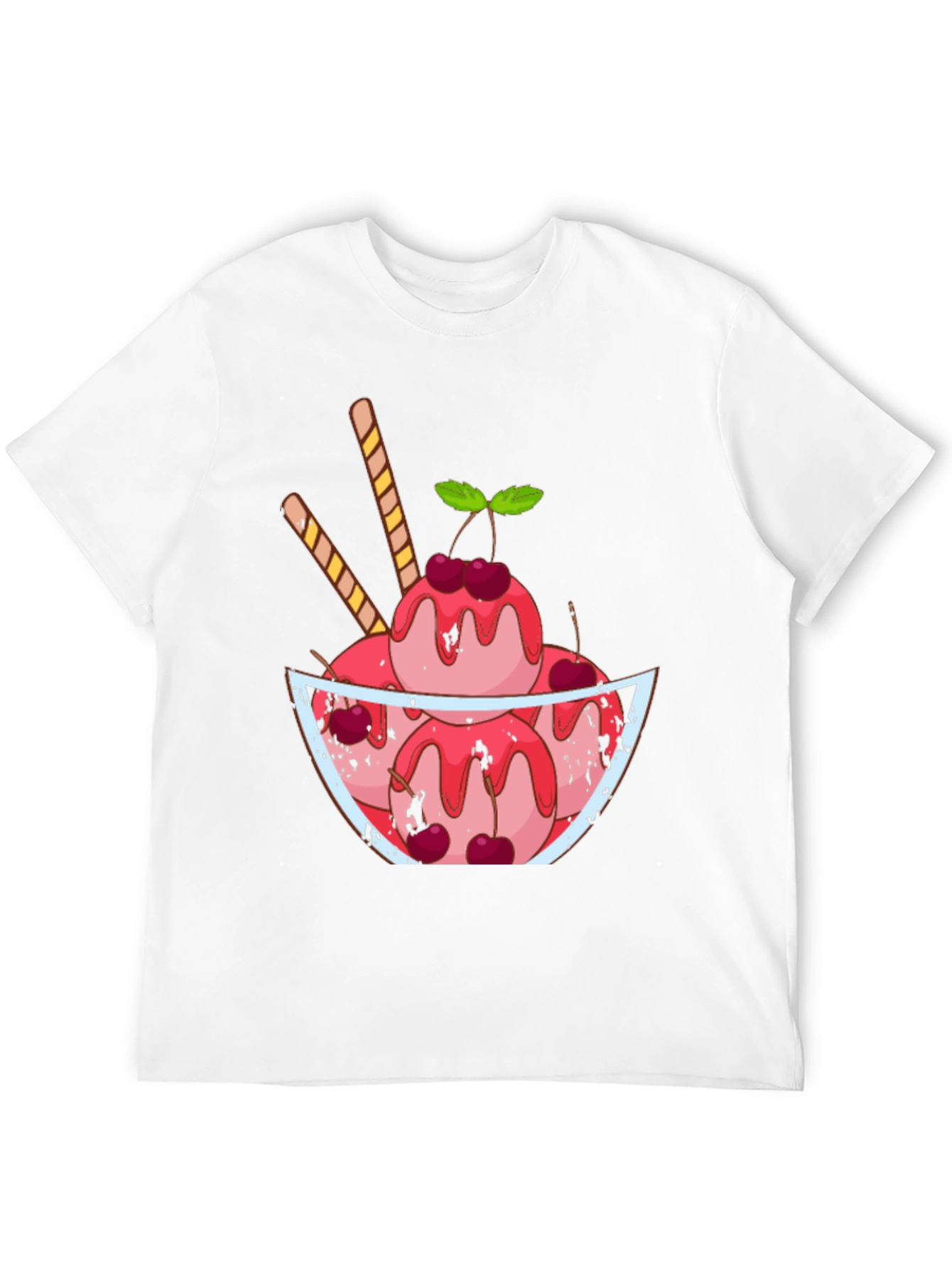 Ice Cream Sundae Graphic Tee - Fun Dessert T-Shirt