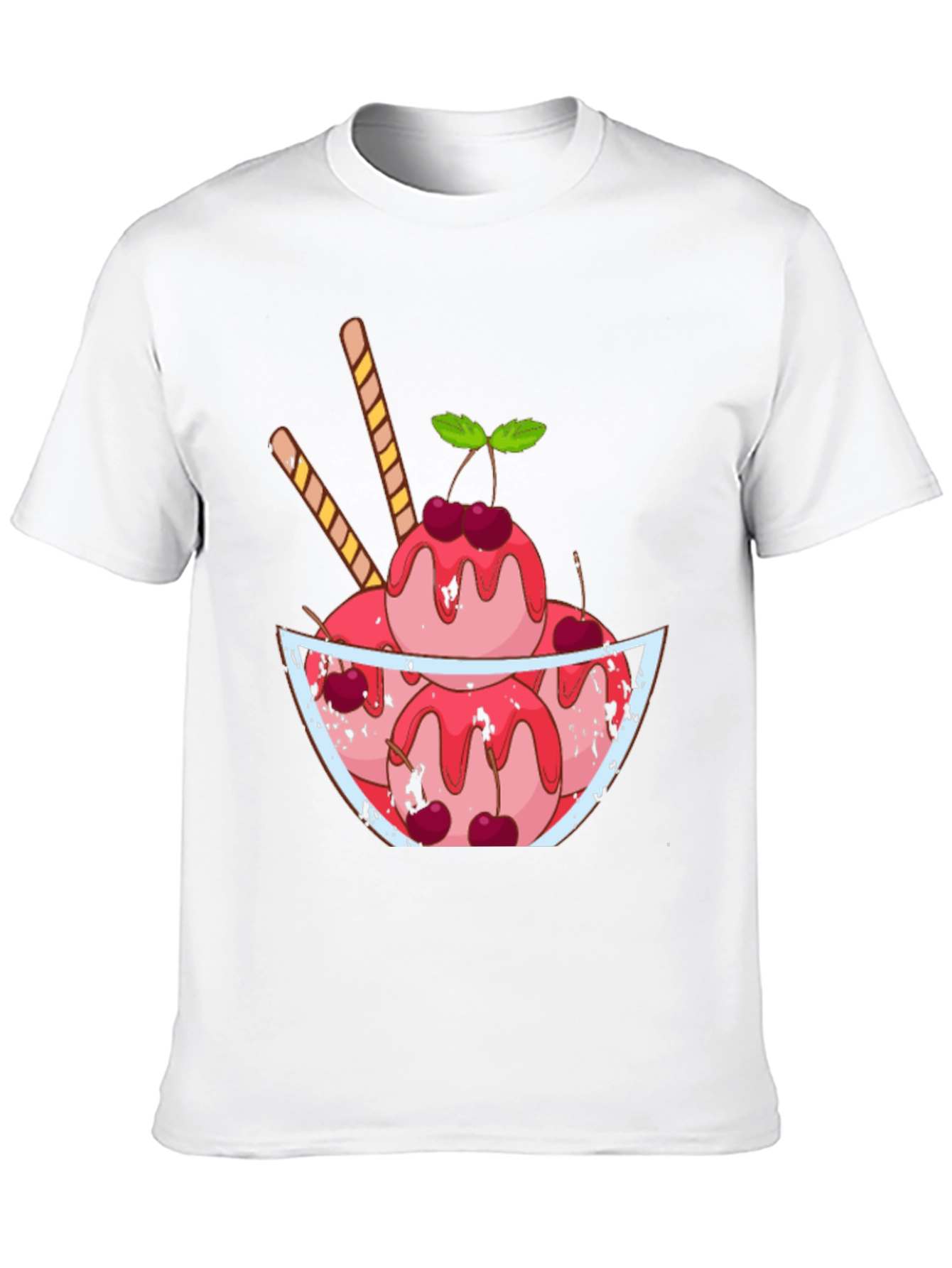 Ice Cream Sundae Graphic Tee - Fun Dessert T-Shirt