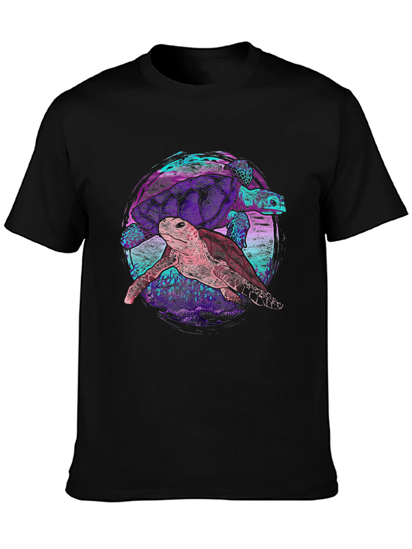 Turtle Duo Graphic Tee - Trendy Comfort