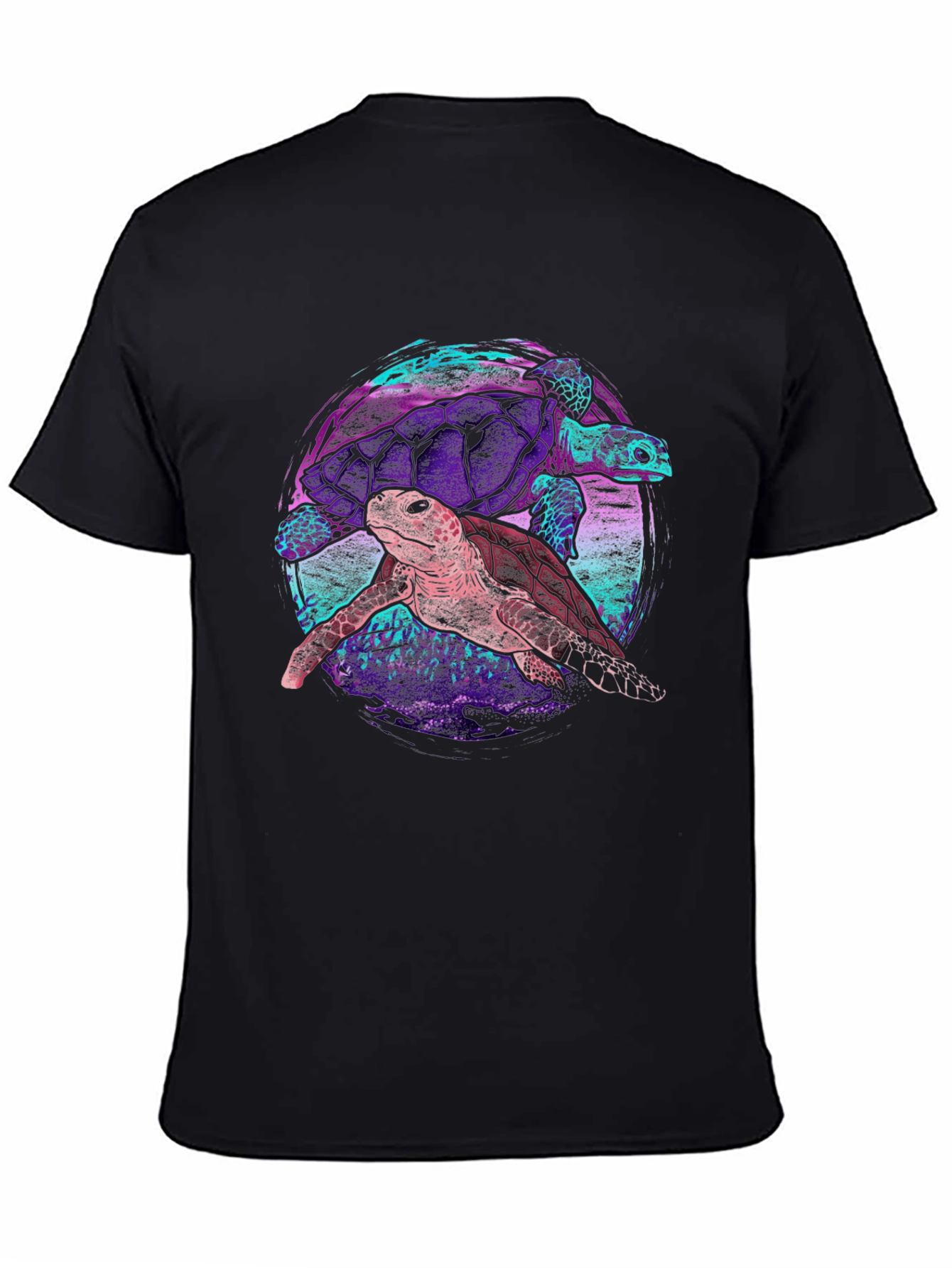 Turtle Duo Graphic Tee - Trendy Comfort