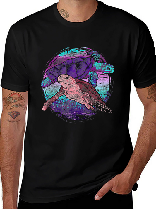 Turtle Duo Graphic Tee - Trendy Comfort