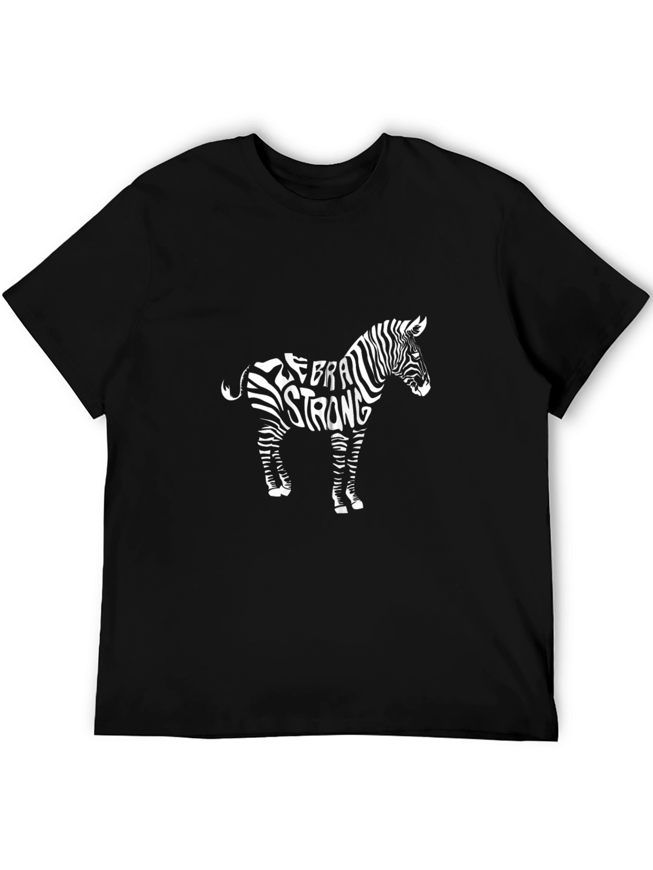 Zebra Strong Graphic T-Shirt - Black