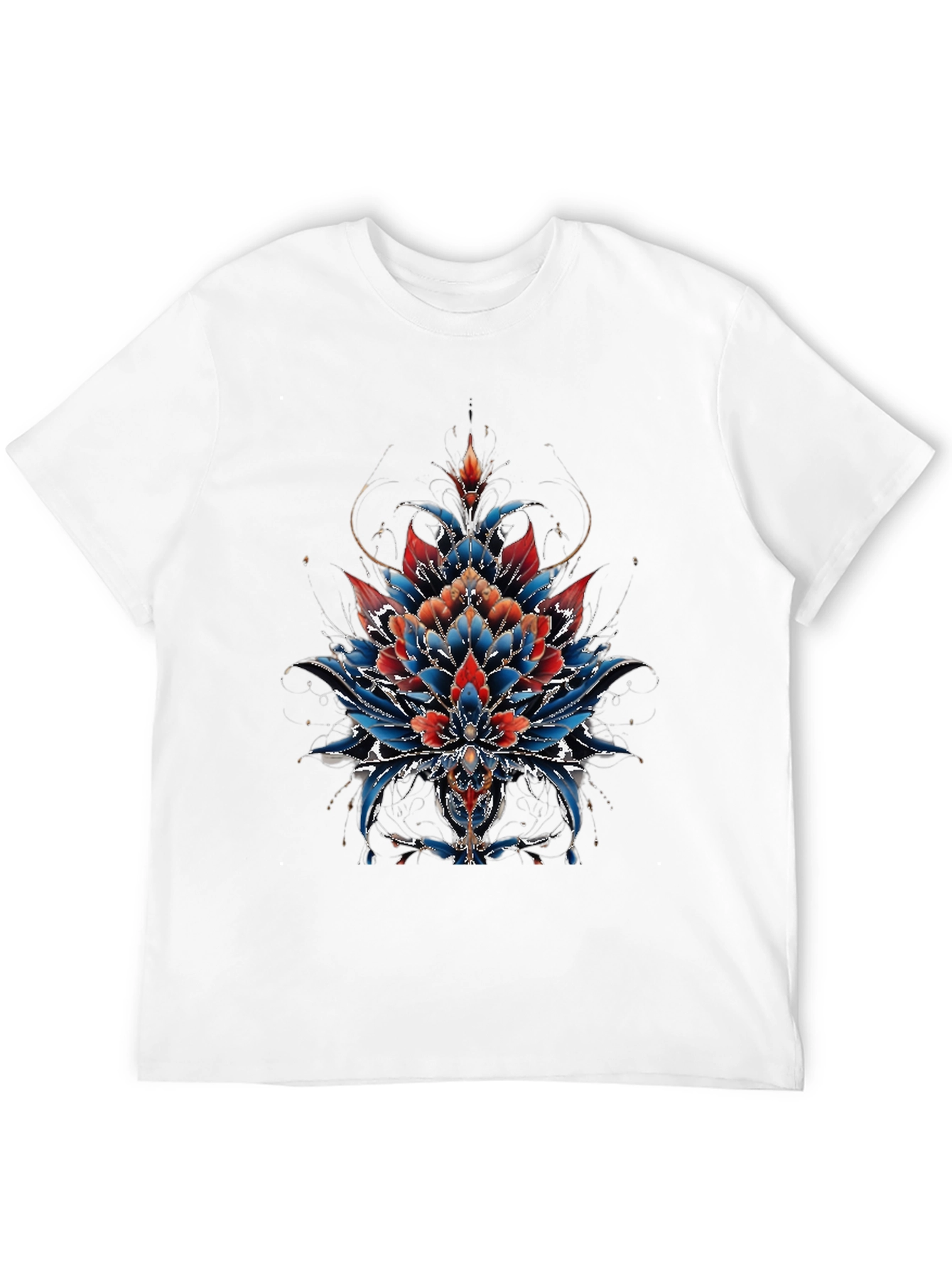 Floral Mandala Graphic Tee - Unique Artistic Design