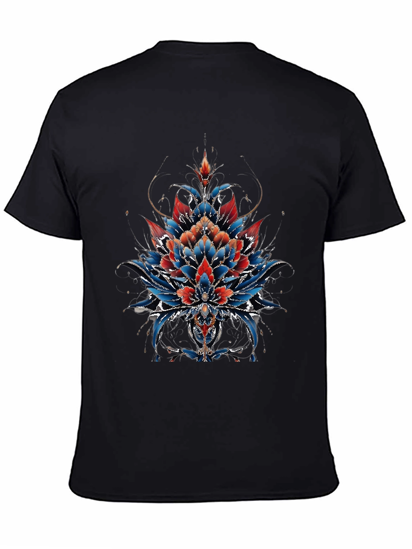 Floral Mandala Graphic Tee - Unique Artistic Design