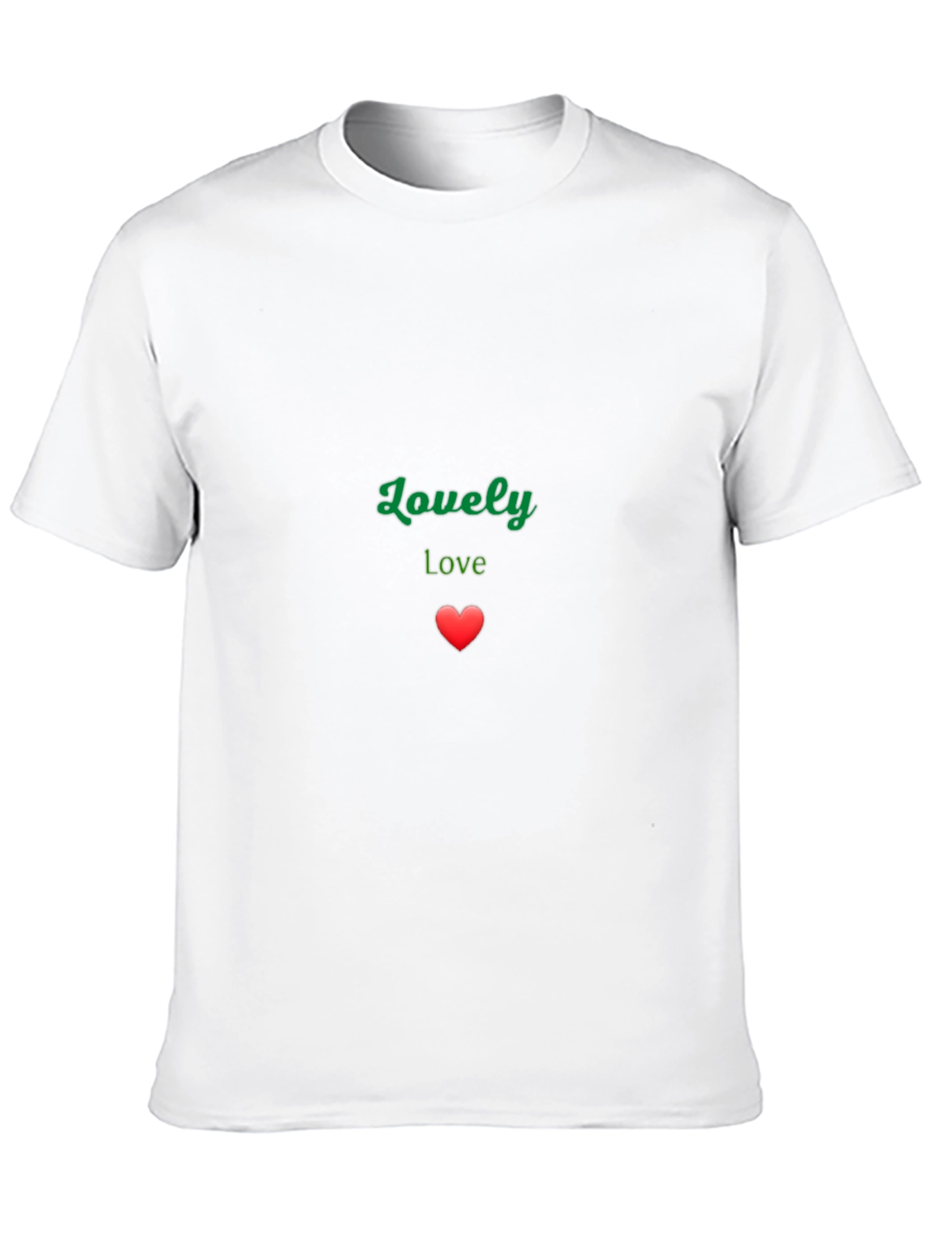 Lovely Love Heart Black T-Shirt