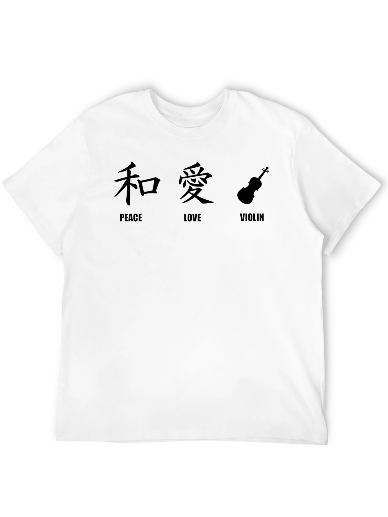 Peace Love Violin Graphic T-Shirt