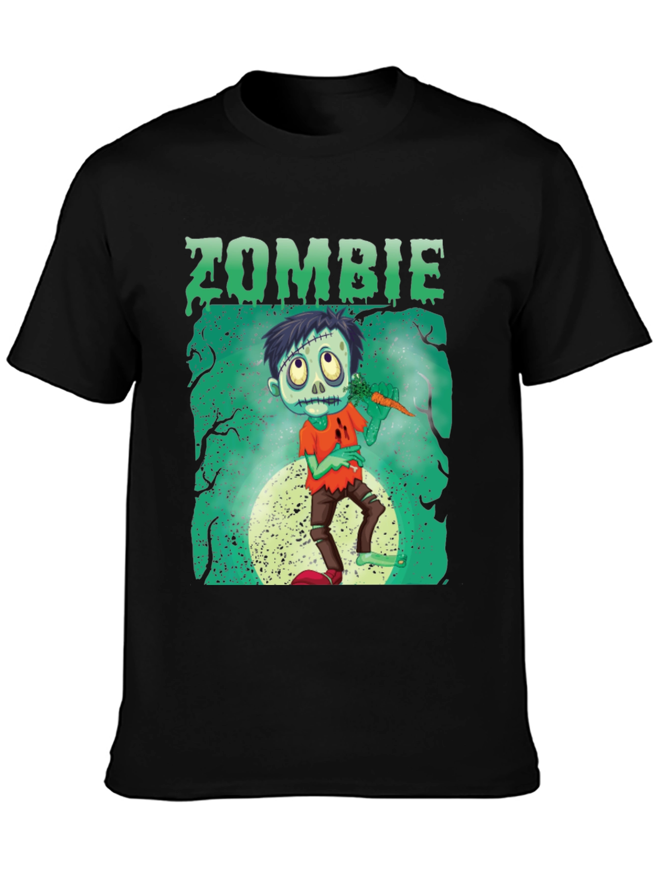 Zombie Carrot Halloween Graphic Tee