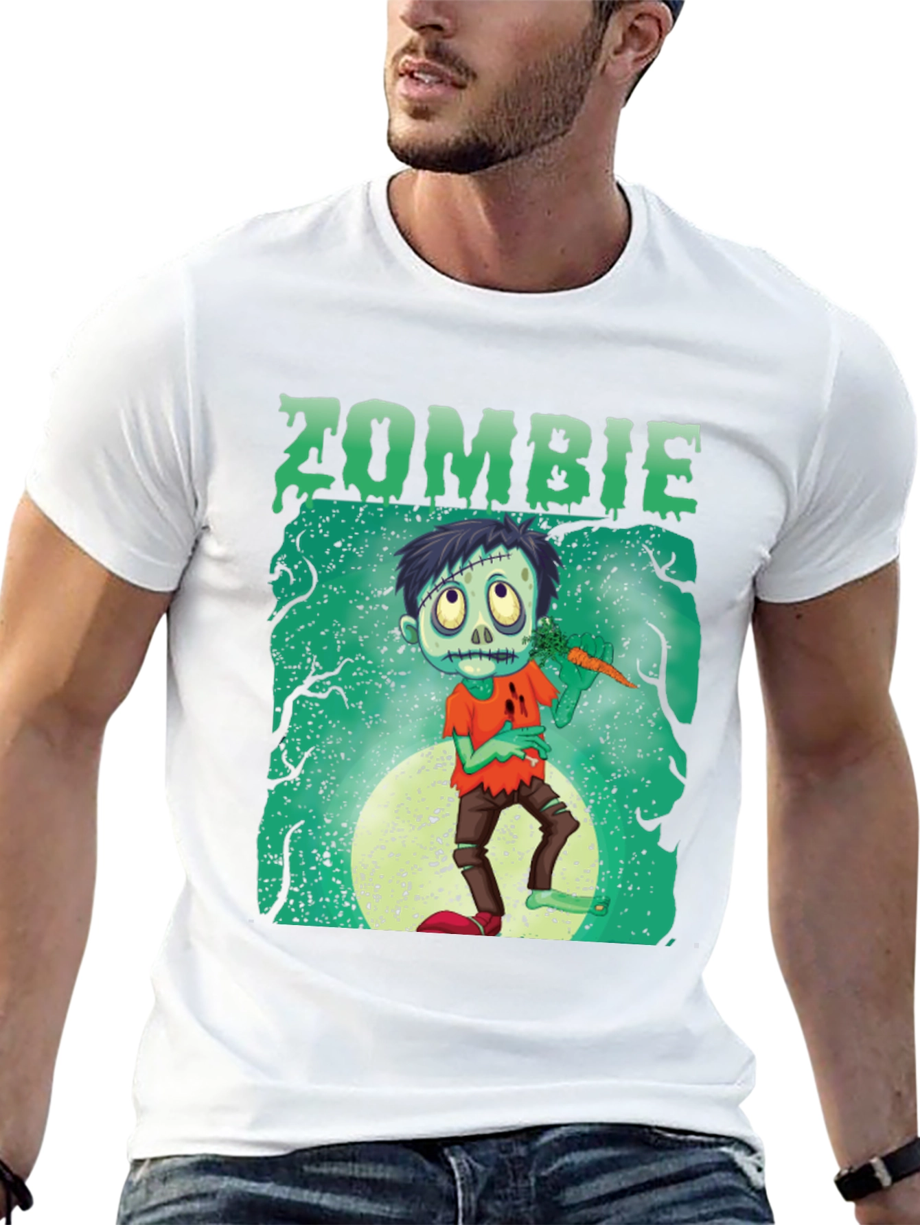 Zombie Carrot Halloween Graphic Tee