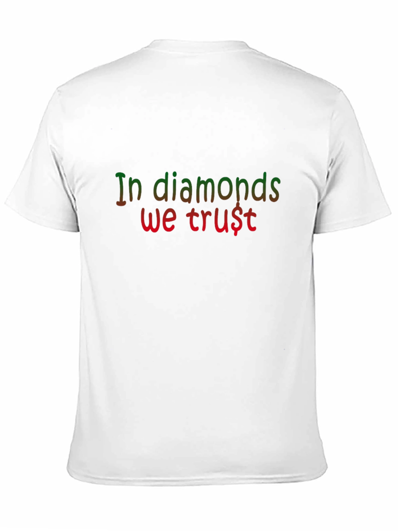 In Diamonds We Trust Black Graphic Tee