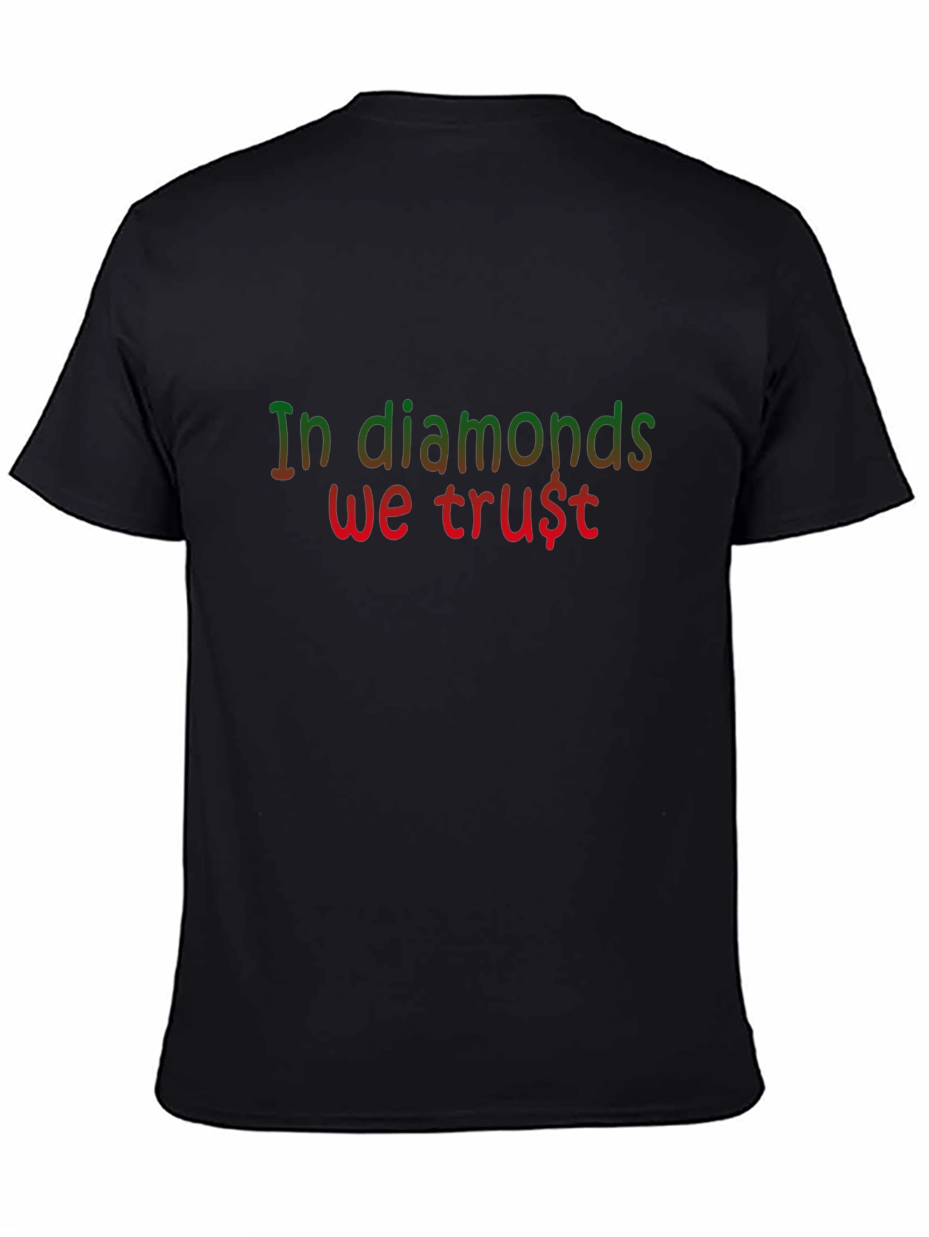 In Diamonds We Trust Black Graphic Tee