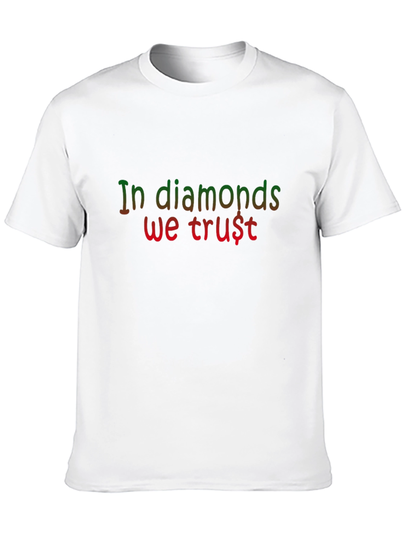 In Diamonds We Trust Black Graphic Tee