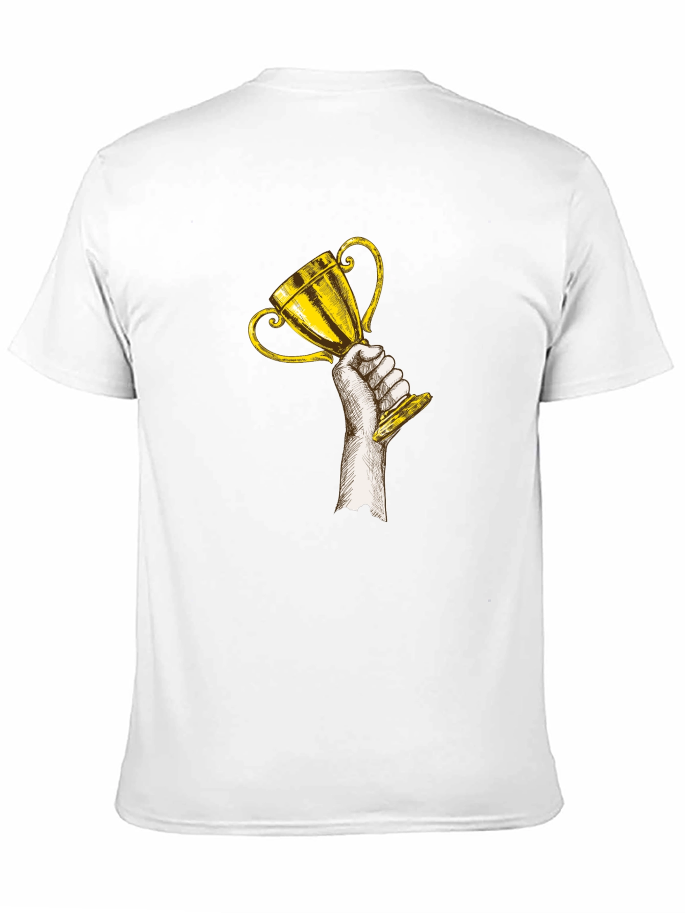 Trophy Graphic Tee - Black Cotton Crew Neck T-Shirt