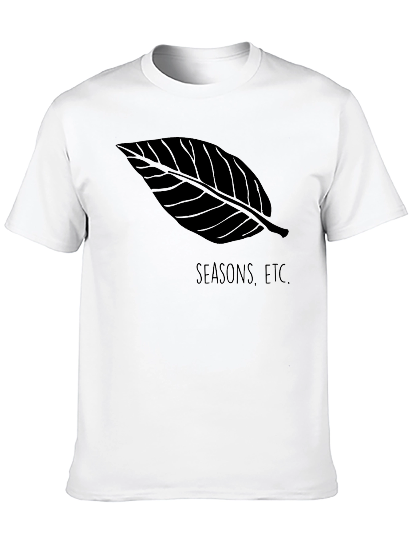 Seasons Etc. Black Leaf Graphic Tee