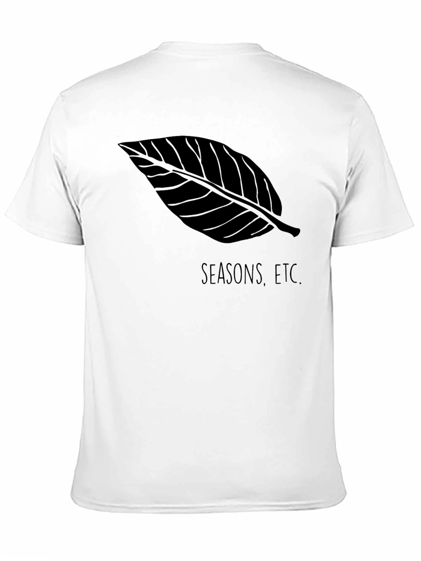 Seasons Etc. Black Leaf Graphic Tee