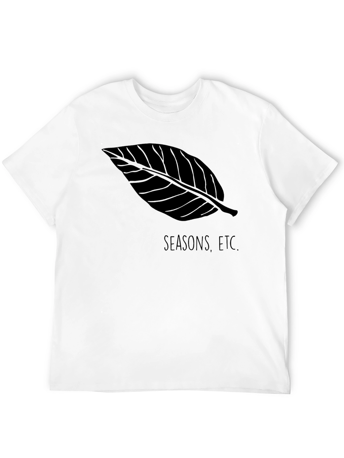 Seasons Etc. Black Leaf Graphic Tee