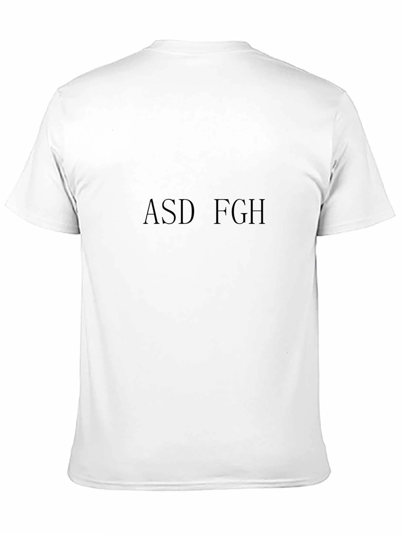 Black Crew Neck T-Shirt with Lettering