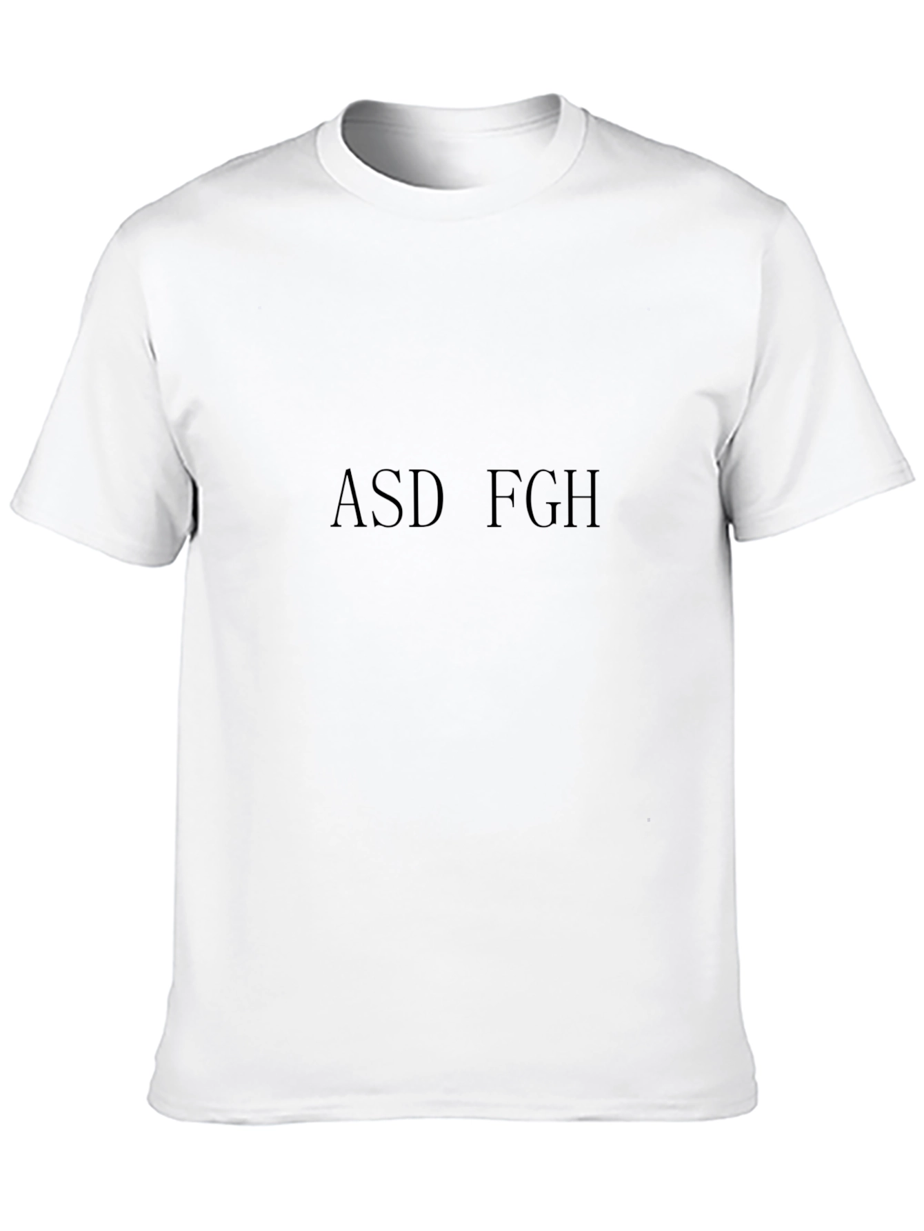 Black Crew Neck T-Shirt with Lettering