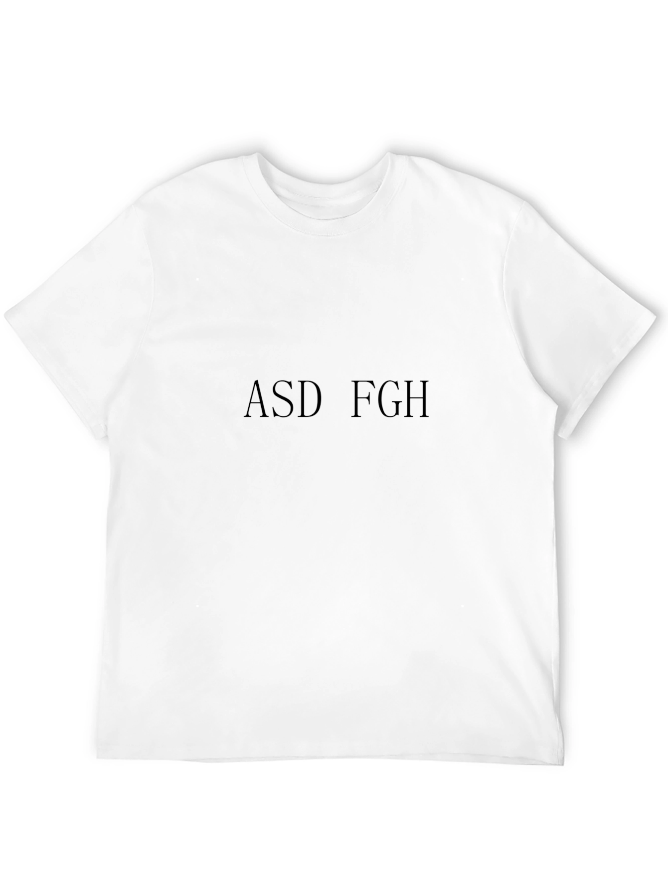 Black Crew Neck T-Shirt with Lettering