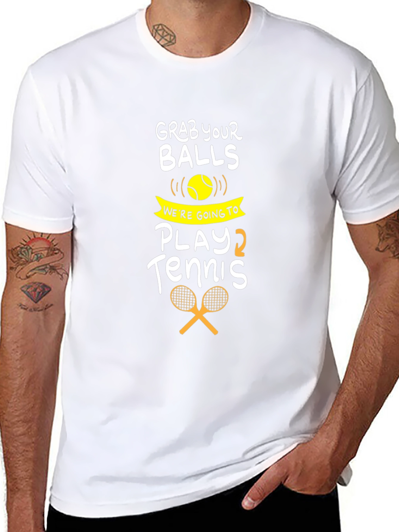 Funny Tennis T-Shirt - Grab Your Balls Play Tennis