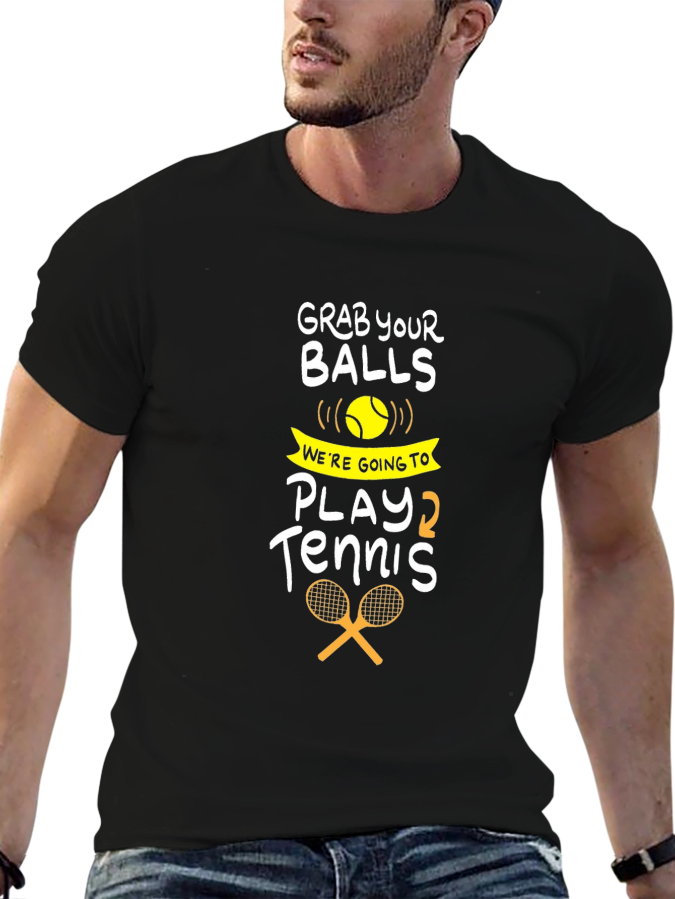 Funny Tennis T-Shirt - Grab Your Balls Play Tennis