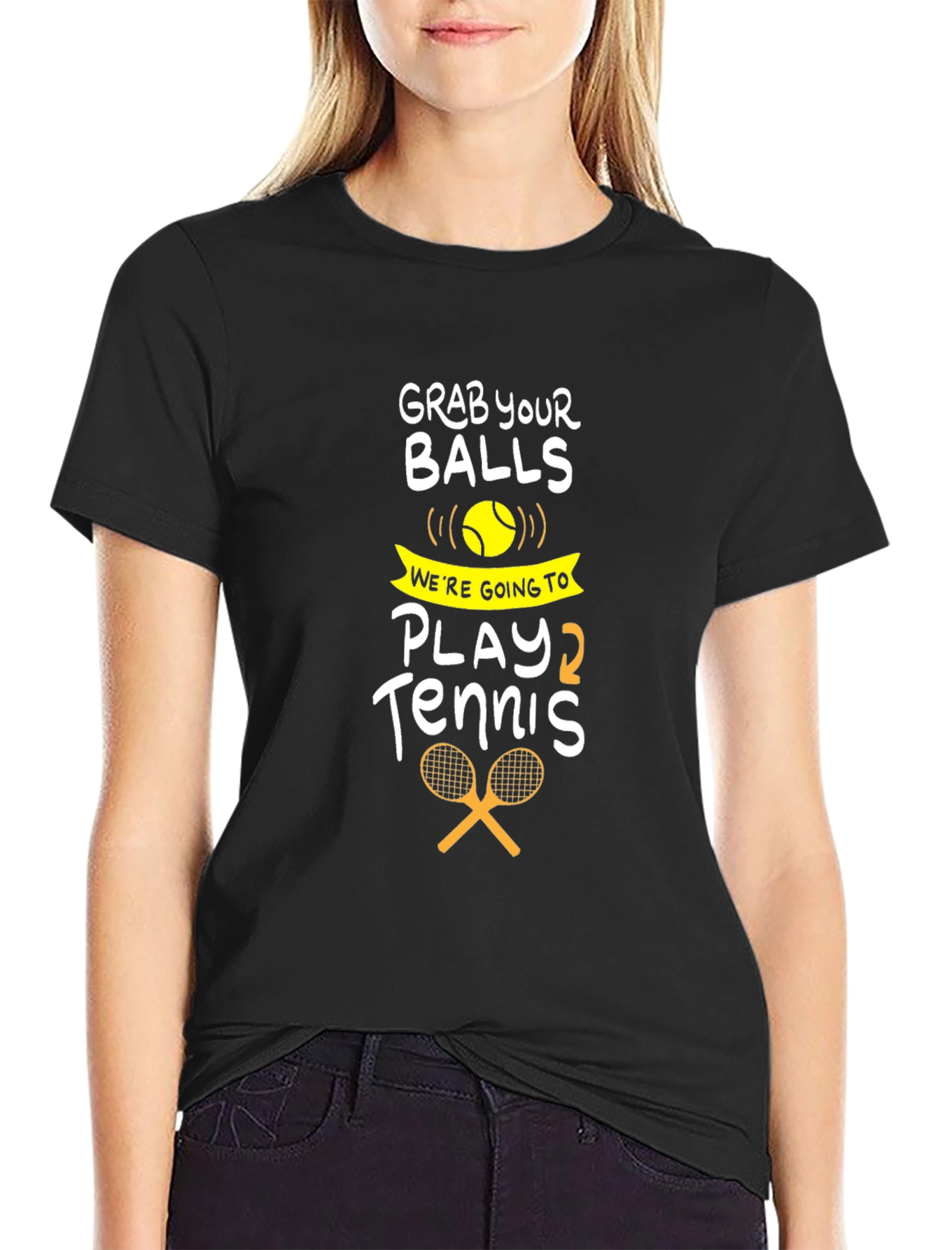 Funny Tennis T-Shirt - Grab Your Balls Play Tennis