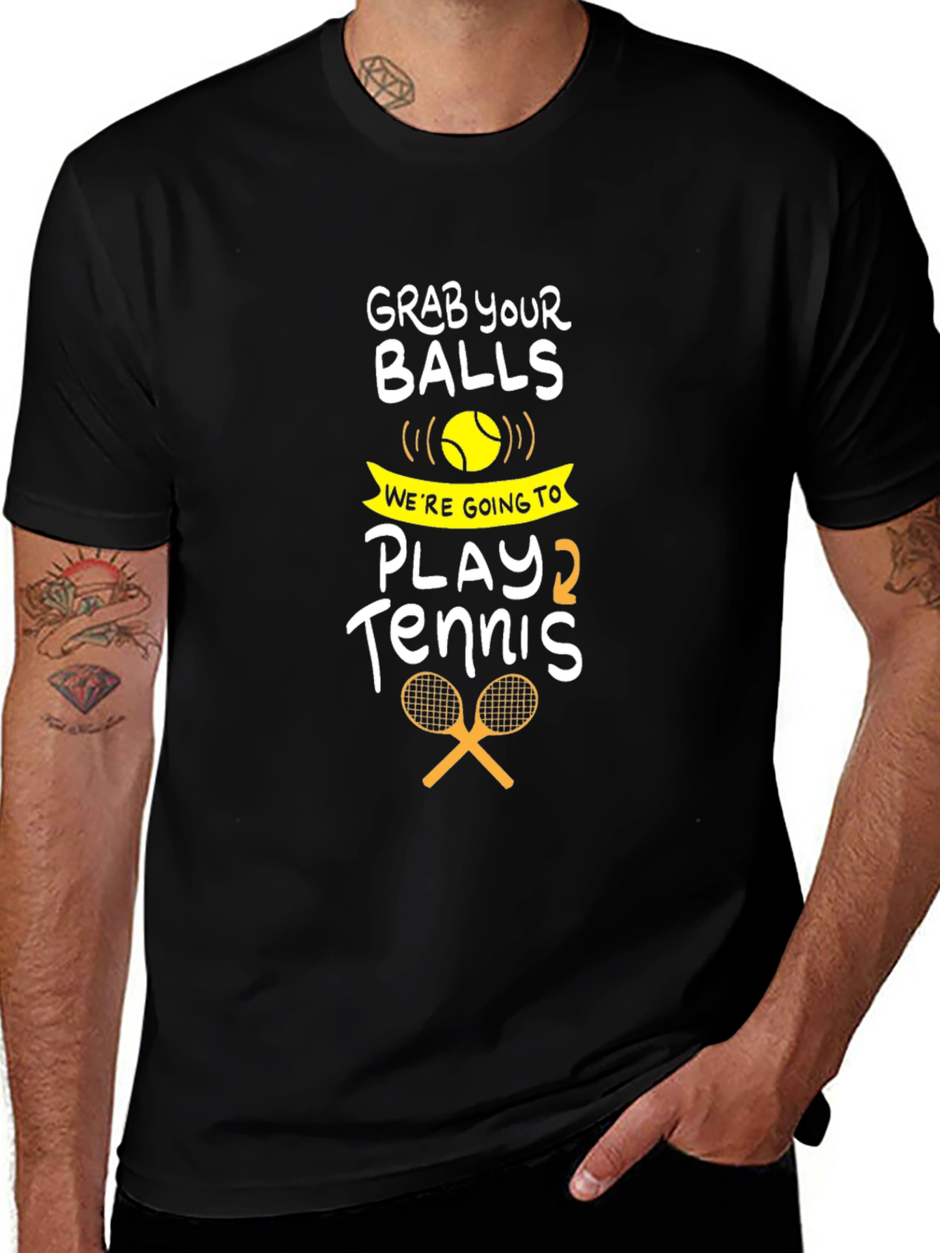Funny Tennis T-Shirt - Grab Your Balls Play Tennis