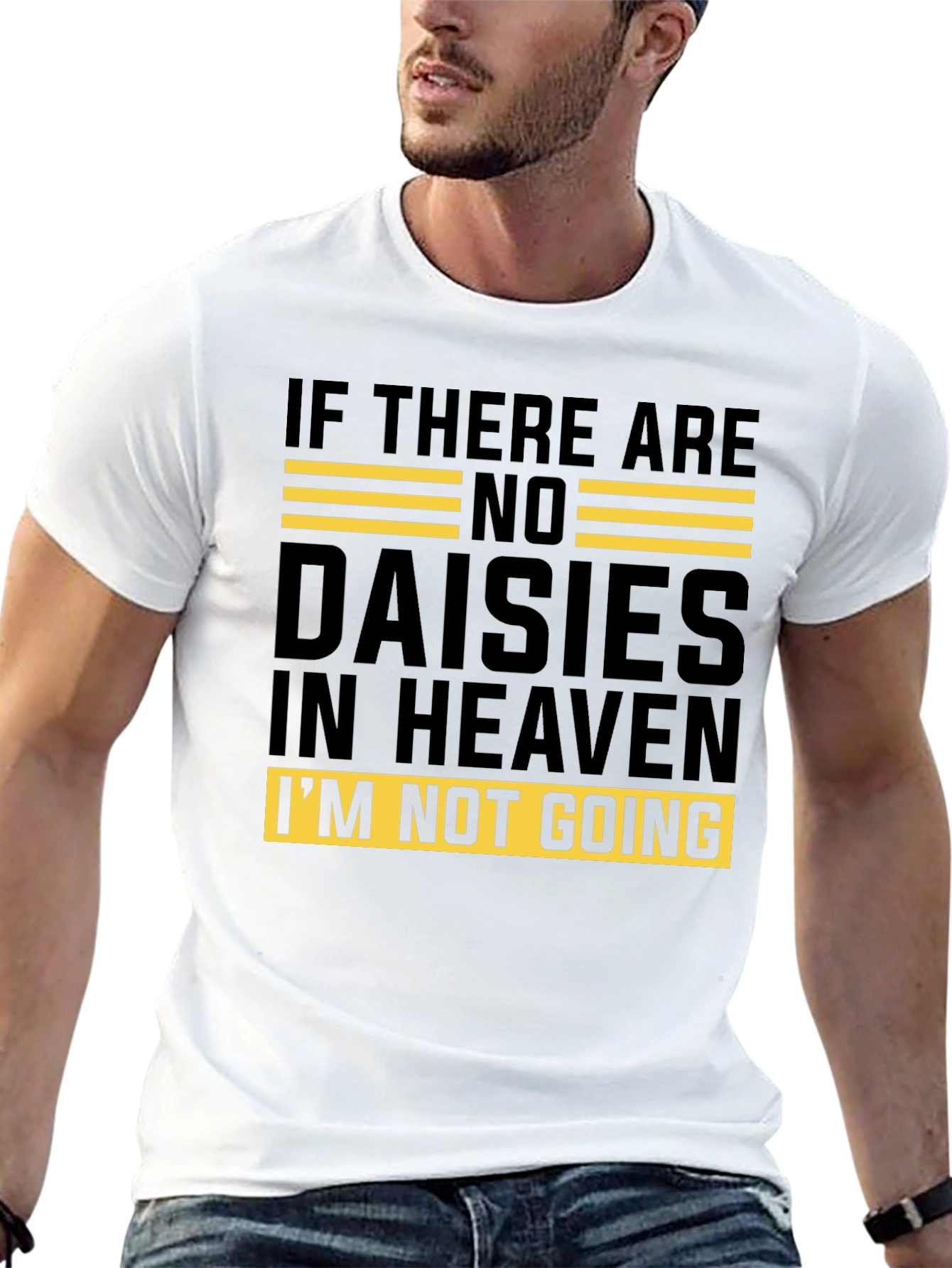 Daisies in Heaven Graphic Tee - Unisex Black T-Shirt