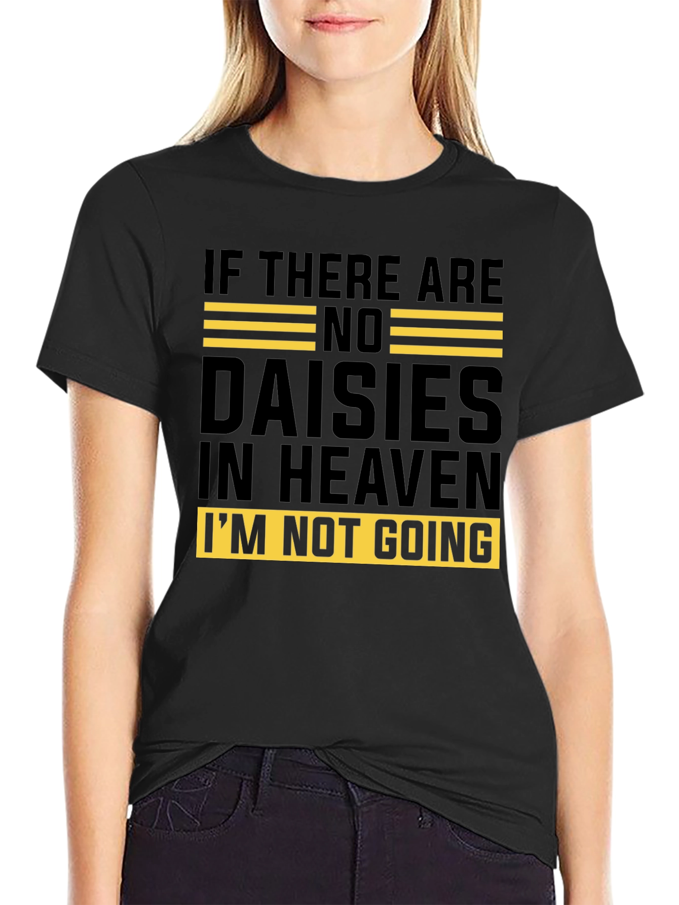 Daisies in Heaven Graphic Tee - Unisex Black T-Shirt