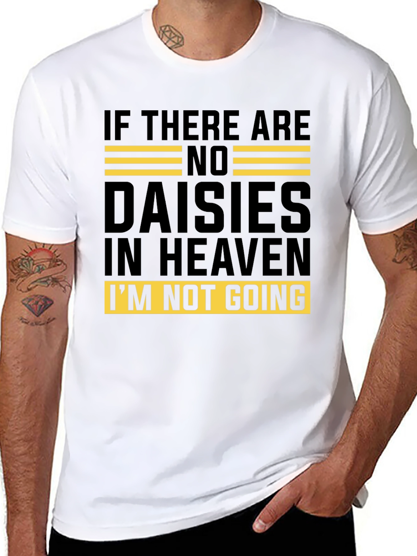 Daisies in Heaven Graphic Tee - Unisex Black T-Shirt