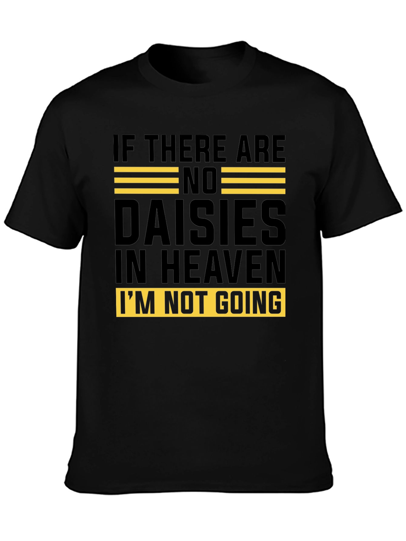 Daisies in Heaven Graphic Tee - Unisex Black T-Shirt