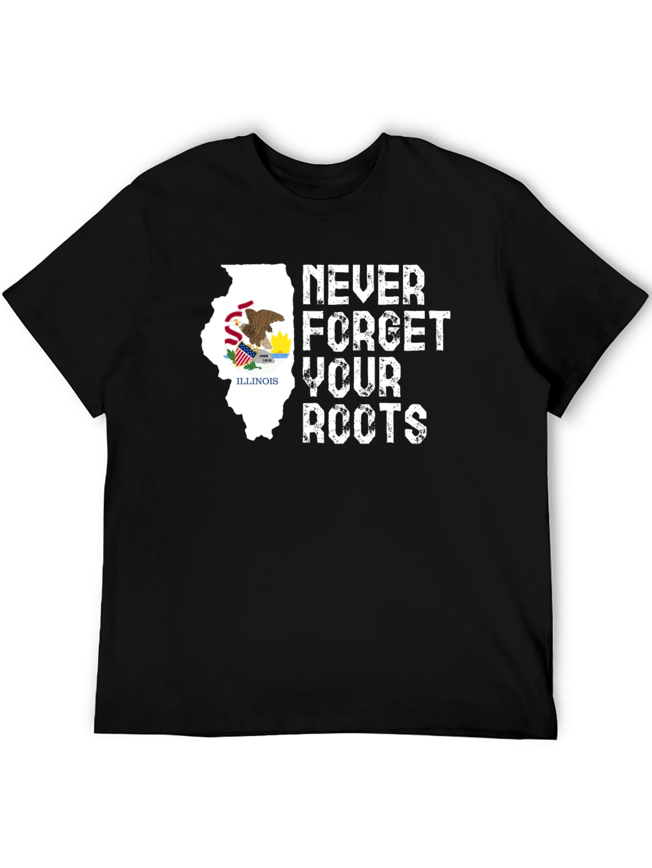 Illinois Roots T-Shirt - Never Forget Your Roots