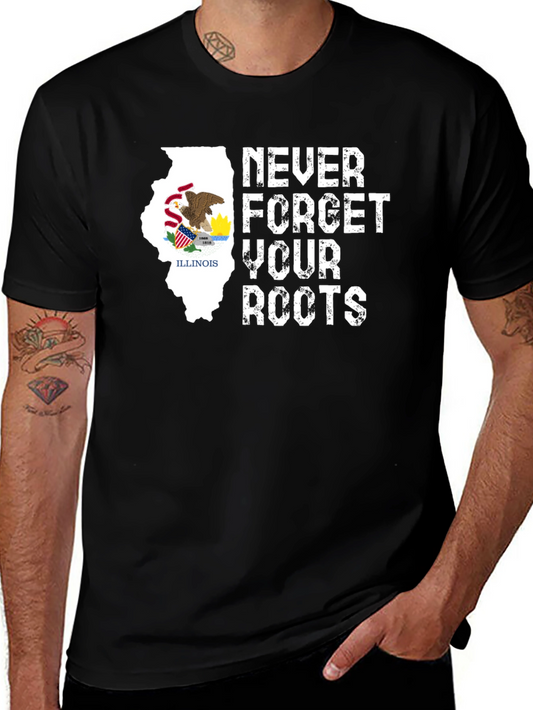 Illinois Roots T-Shirt - Never Forget Your Roots