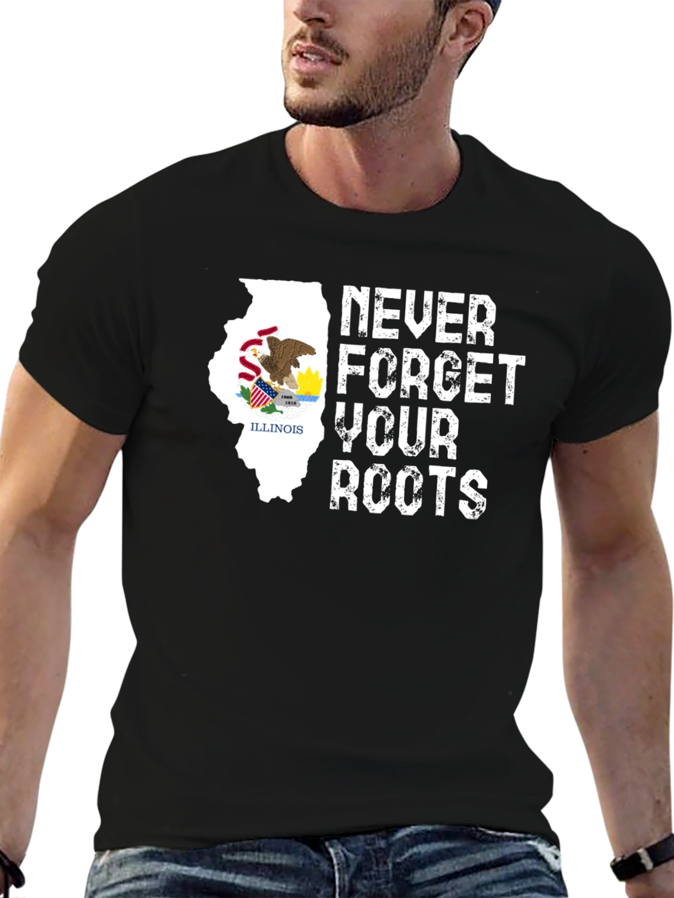 Illinois Roots T-Shirt - Never Forget Your Roots