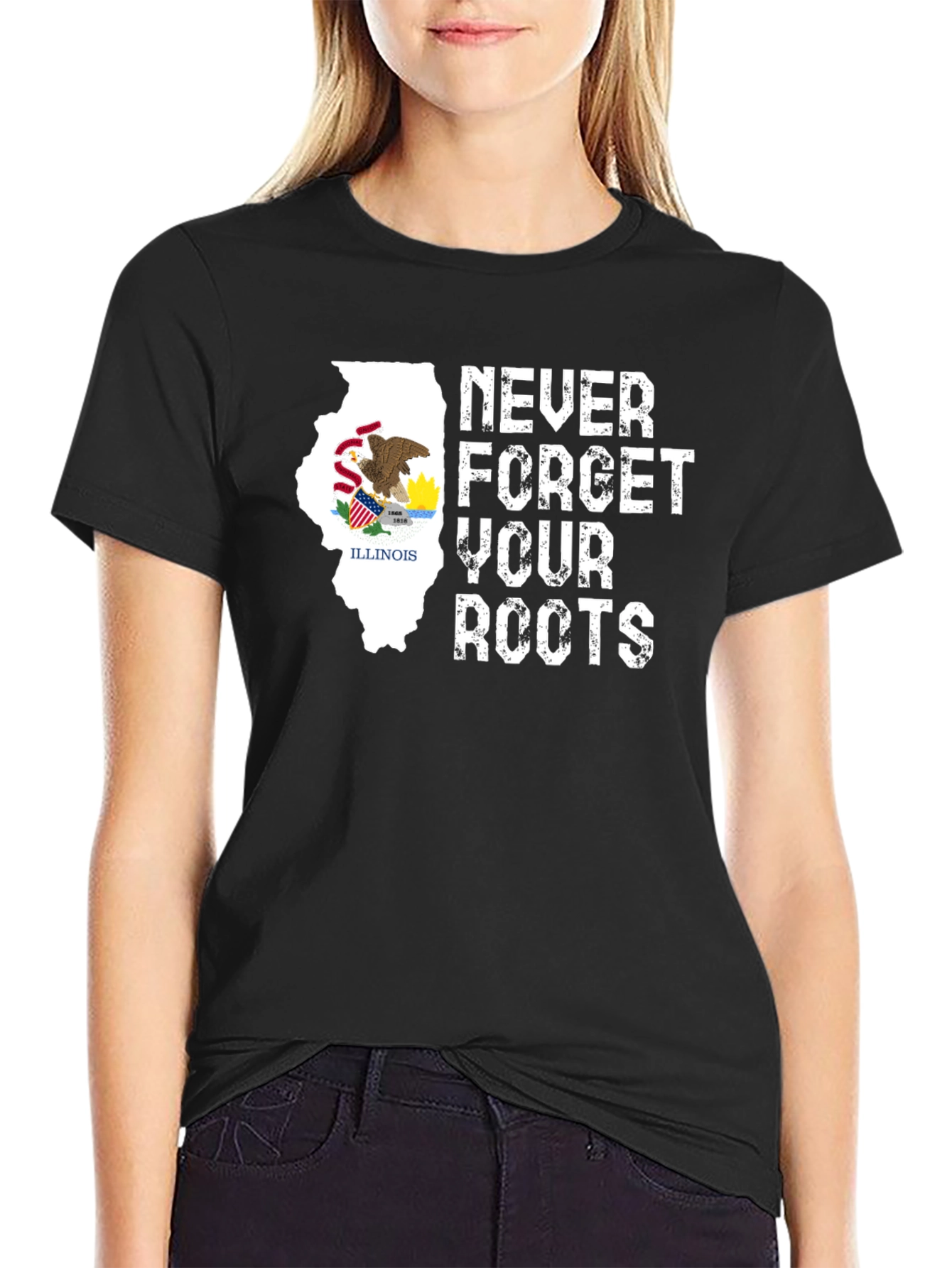 Illinois Roots T-Shirt - Never Forget Your Roots