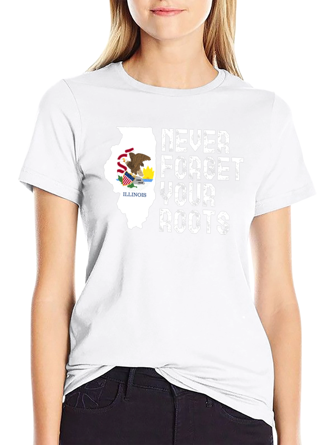 Illinois Roots T-Shirt - Never Forget Your Roots
