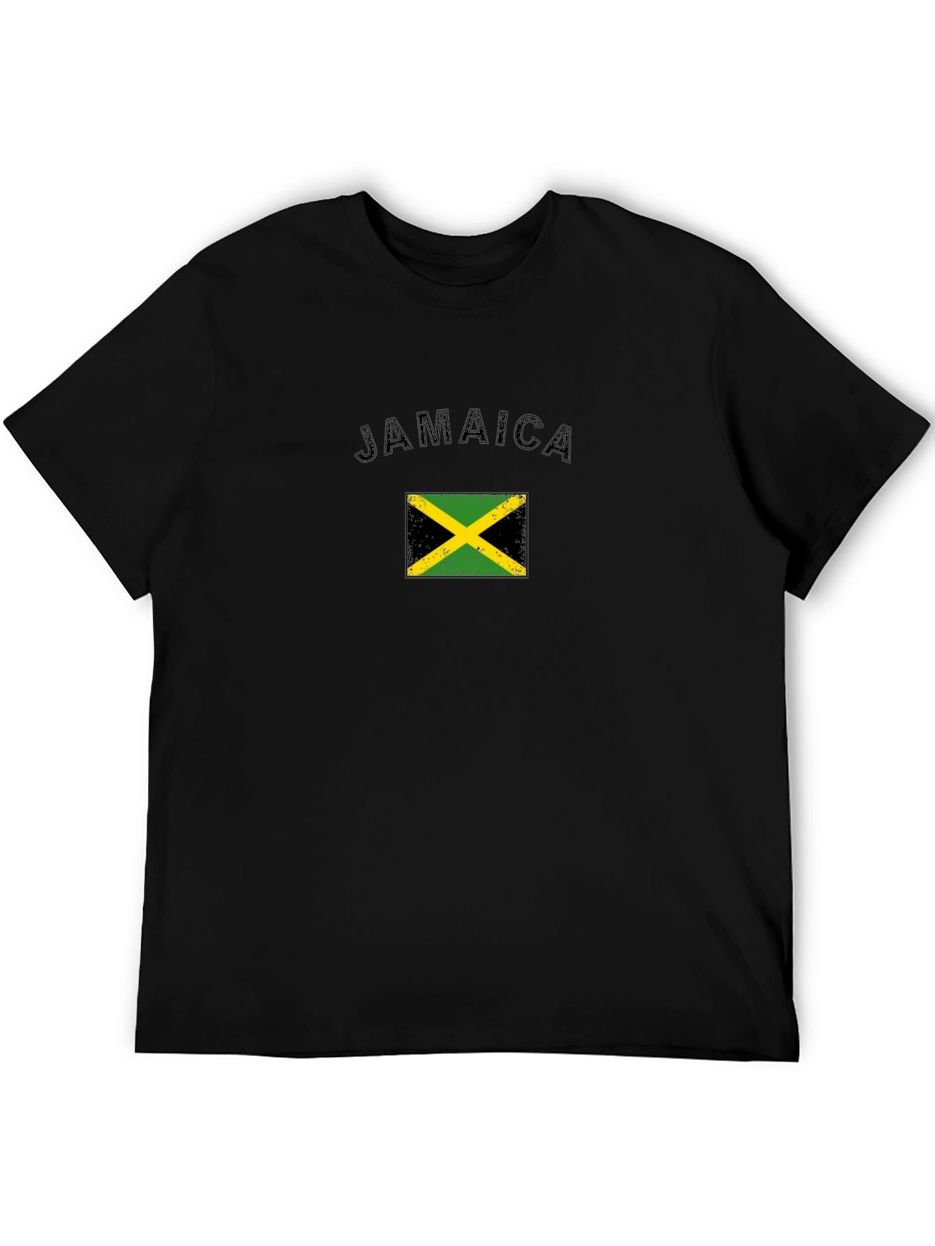 Jamaica Flag Graphic T-Shirt - Black