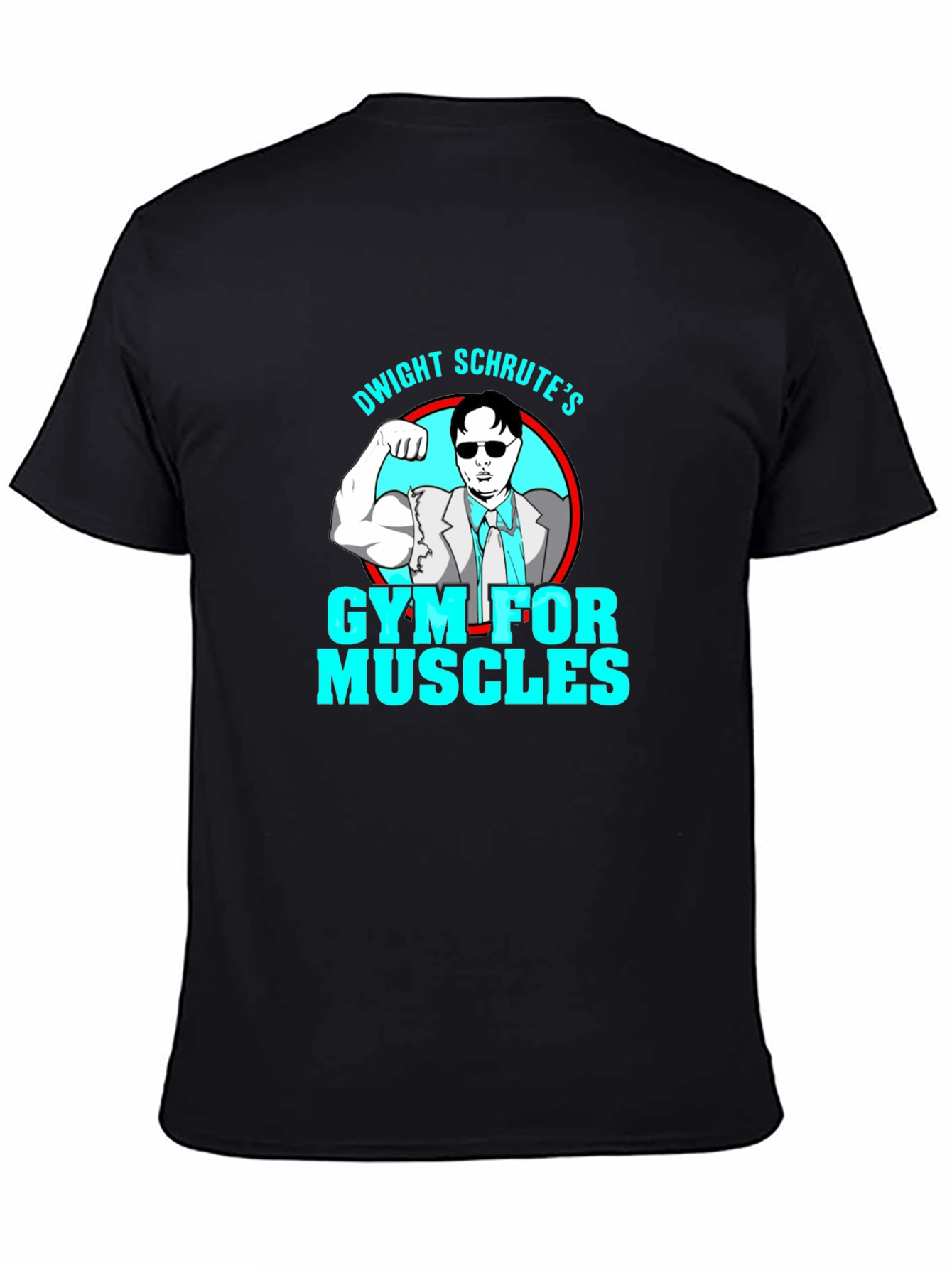 Dwight Schrutes Gym for Muscles Black T-Shirt