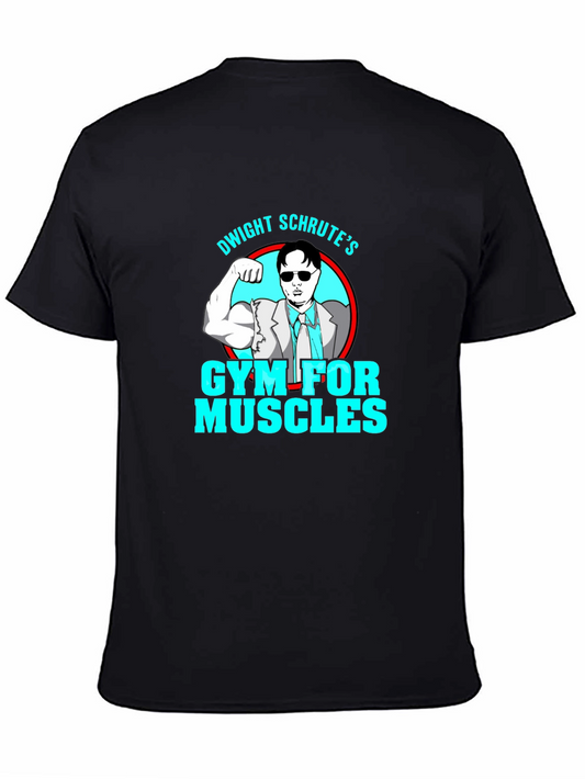 Dwight Schrutes Gym for Muscles Black T-Shirt