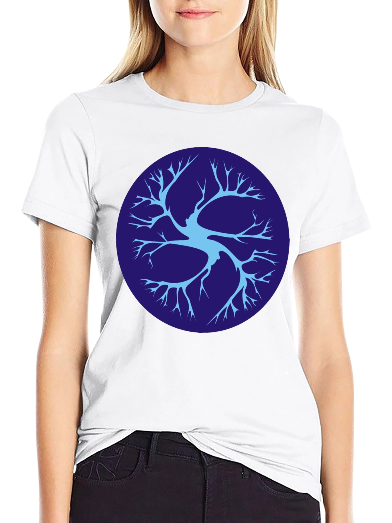 Abstract Tree Graphic Tee - Stylish Comfort