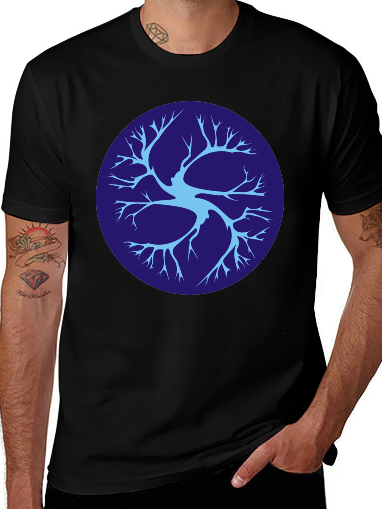 Abstract Tree Graphic Tee - Stylish Comfort