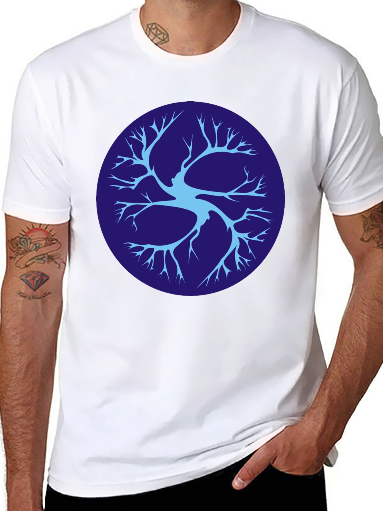Abstract Tree Graphic Tee - Stylish Comfort