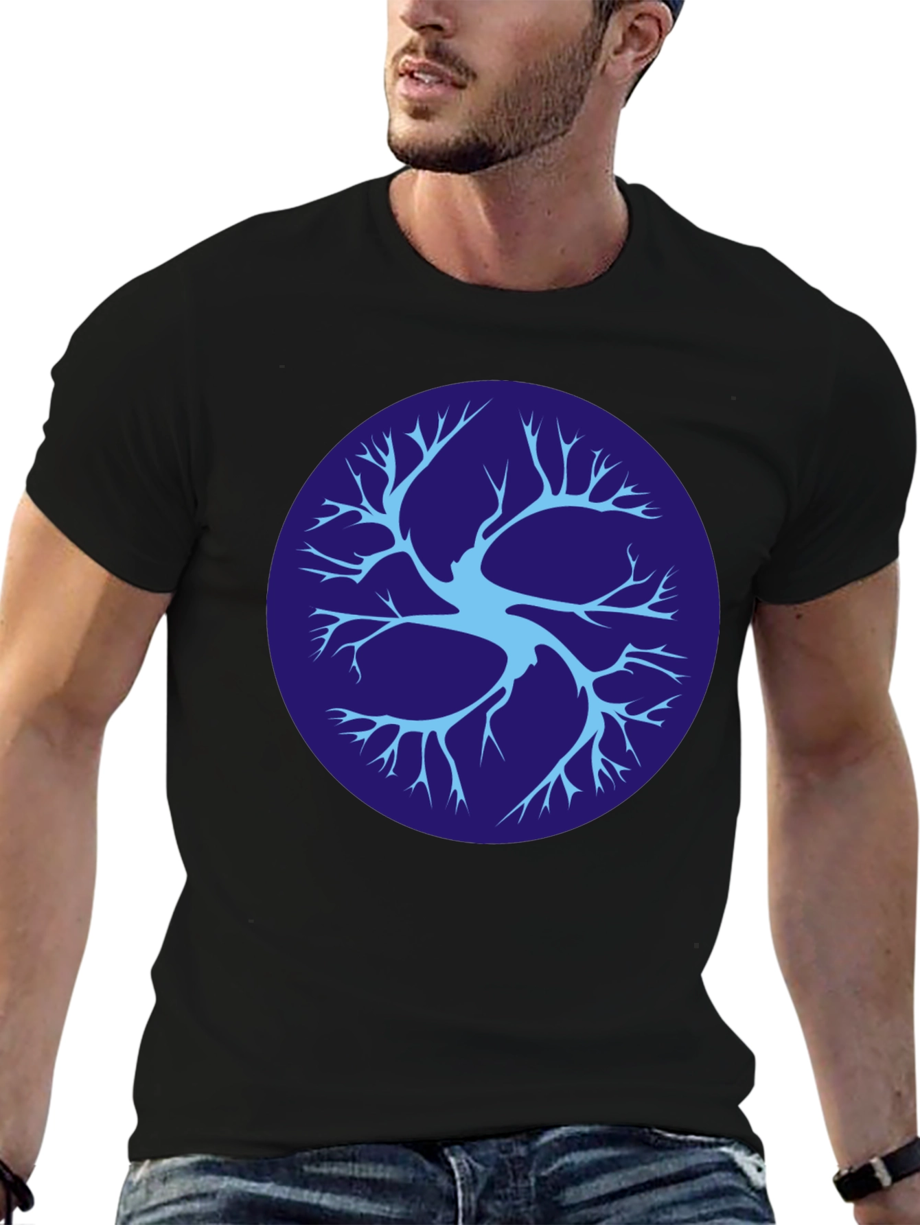 Abstract Tree Graphic Tee - Stylish Comfort